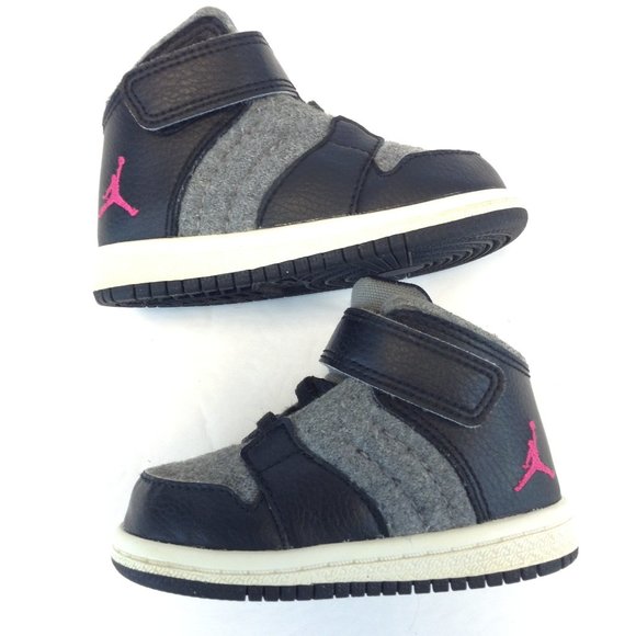 Nike Jordan 1 Flight 4 Prem GT Cool Grey/Vivid Pink-Black-White Sneakers - Picture 10 of 14